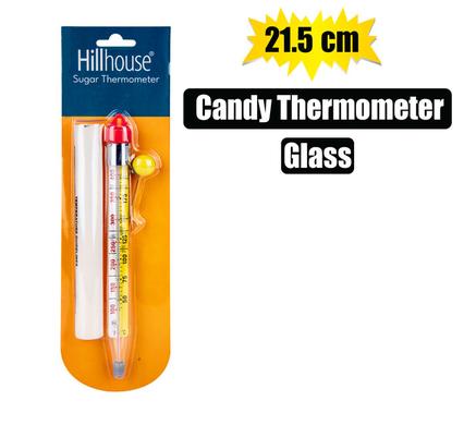 THERMOMETER CANDY GLASS 21.5cm HILLHOUSE