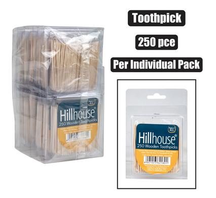 TOOTHPICKS WDN 250PCE CLAMSHL  HILLHOUSE