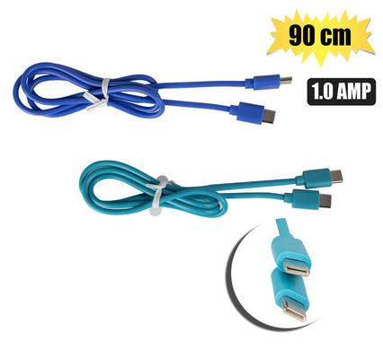 USB CABLE TYPE C TO C 1.0 AMP  BULK 90cm