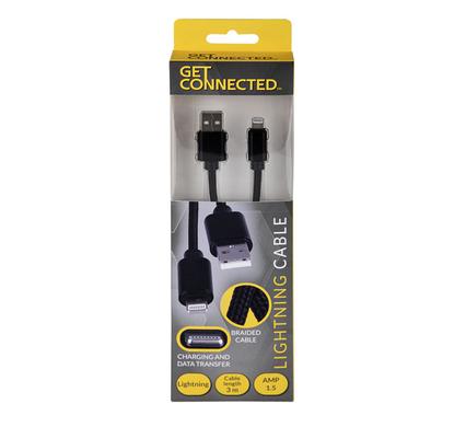 USB CABLE LIGHTNING 1.5 AMP- 3m
