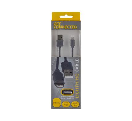 USB CABLE LIGHTNING 2.0 AMP 2m