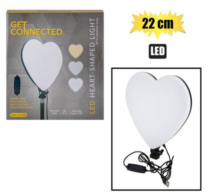 MOBILE HEART LIGHT 22cm  WHITE