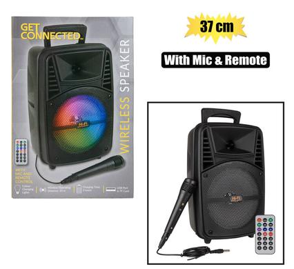 WIRELESS SPEAKER 37cm + MIC AND REMOTE