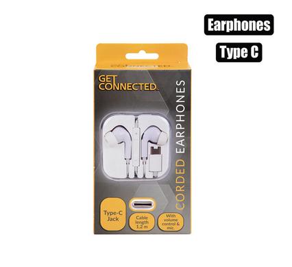 EARPHONES WITH MIC + VOLUME - TYPE C