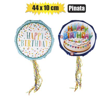 PARTY PINATA HAPPY BIRTHDAY ASST 44x10cm