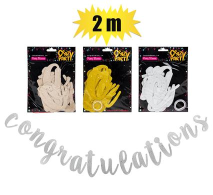 PARTY BANNER CONGRATULATIONS 2m