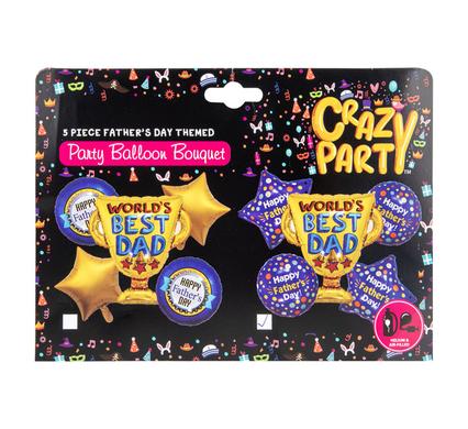 BALLOON HELIUM 5PCS FATHER'S DAY F-04