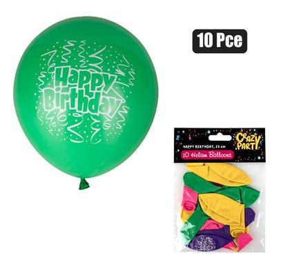 BALLOONS HELIUM 10PC MIX COL-B/DAY F-01