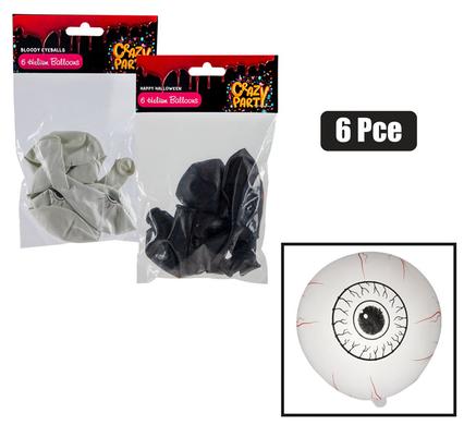 BALLOONS HELIUM 6PC HALLOWEEN F-01