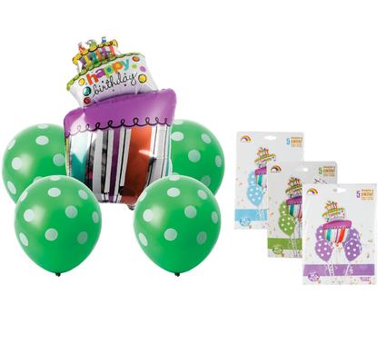 BALLOON BOUQUET 1F & 4L HBD F-07