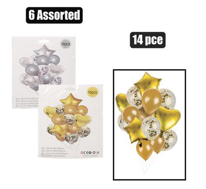 BALLOON BOUQUET FOIL + LATEX 14 PC
