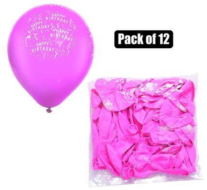 BALLOONS HELIUM 1PC PINK HB PRINT F-01
