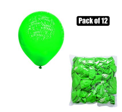 BALLOONS HELIUM 1PC D/GREEN PRINT F-01