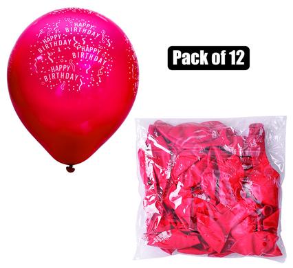 BALLOONS HELIUM 1PC RED PRINT F-01
