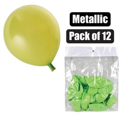 BALLOONS HELIUM 1PC METALLIC L/GRN F-01