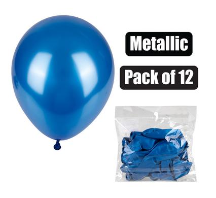 BALLOONS HELIUM 1PC METALLIC BLUE F-01