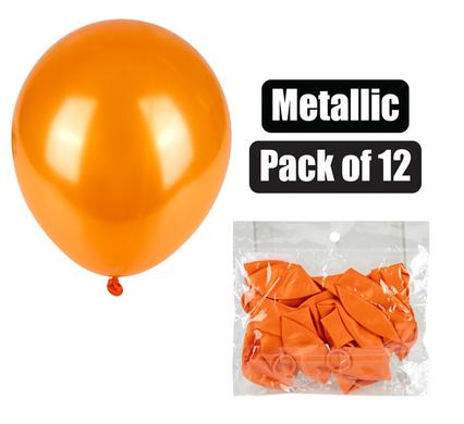 BALLOONS HELIUM 1PC METALLIC ORANGE F-01