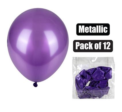 BALLOONS HELIUM 1PC METALLIC PURPLE F-01