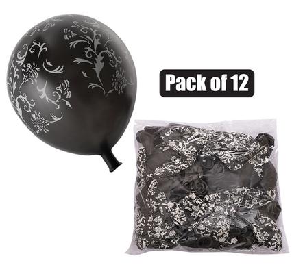 BALLOONS HELIUM 1PC DESIGN BLACK F-01