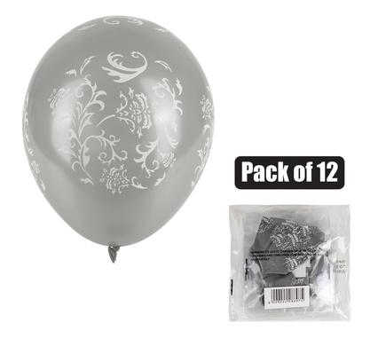 BALLOONS HELIUM 1PC DESIGN SILVER F-01