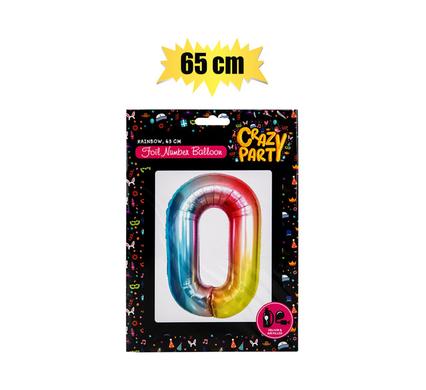 BALLOONS HELIUM FOIL RAINBOW 0 65cm F-02
