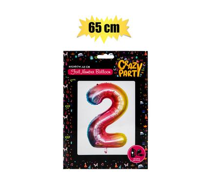 BALLOONS HELIUM FOIL RAINBOW 2 65cm F-02