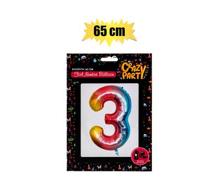 BALLOONS HELIUM FOIL RAINBOW 3 65cm F-02