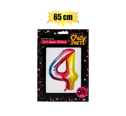 BALLOONS HELIUM FOIL RAINBOW 4 65cm F-02