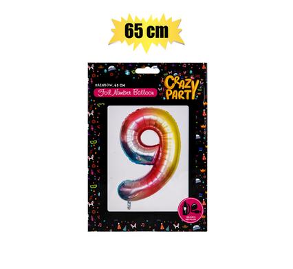 BALLOONS HELIUM FOIL RAINBOW 9 65cm F-02