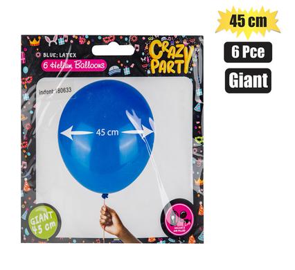 BALLOONS GIANT 6PC BLUE F-02