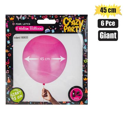 BALLOONS GIANT 6PC PINK F-02