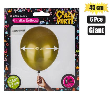 BALLOONS GIANT 6PC GOLD F-02