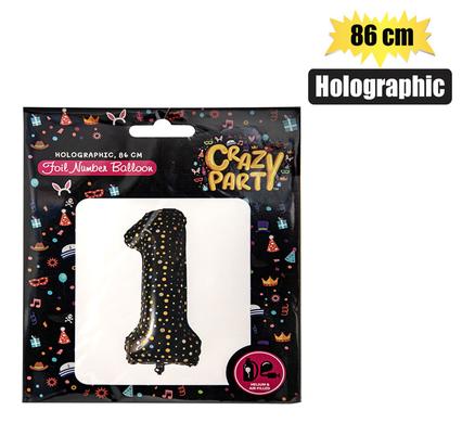 BALLOON HELIUM FOIL HOLO 1 86cm F-03