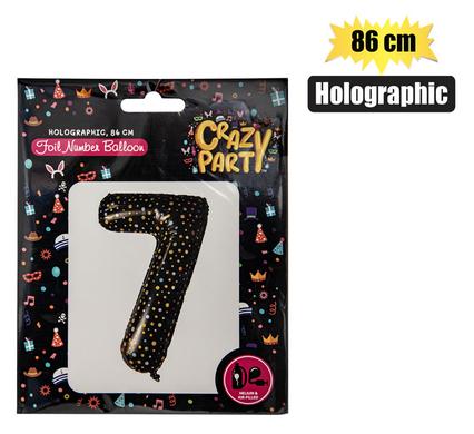BALLOON HELIUM FOIL HOLO 7 86cm F-03