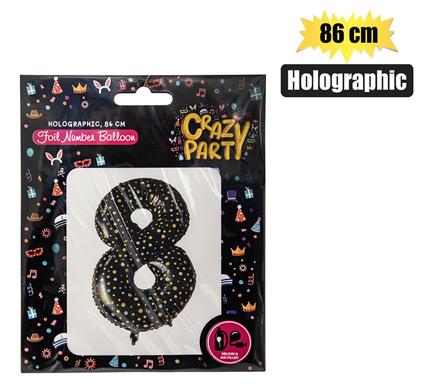 BALLOON HELIUM FOIL HOLO 8 86cm F-03