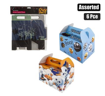 HALLOWEEN PARTY LOOT SNACK BOX 6PCE ASST