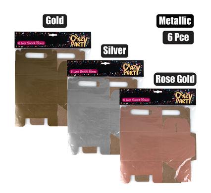 PARTY LOOT BOX 6PCE METALLIC