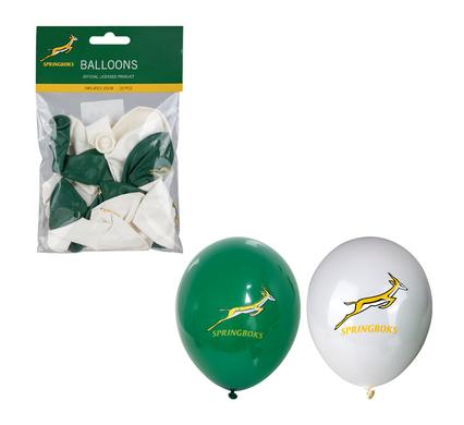 BALLOONS SPRINGBOK LICENSED 10PC LATEX