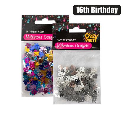 PARTY CONFETTI MILESTONE 16 15g