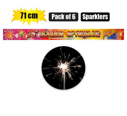 PARTY SPARKLERS 71cm PACK OF 6
