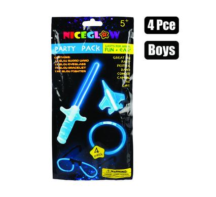 GLOW STICK PARTY PACK BOYS 4PCS
