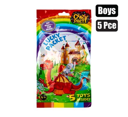 PARTY LUCKY-PACKET 5 PIECE DINO