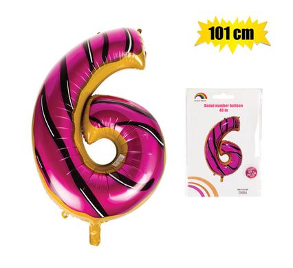 BALLOON HELIUM FOIL DONUT 6 101cm F-04