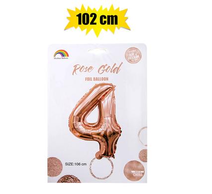 BALLOON HELIUM FOIL ROSE G 4 102cm F-04
