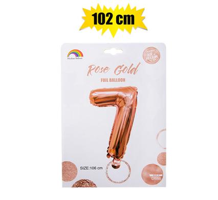 BALLOON HELIUM FOIL ROSE G 7 102cm F-04
