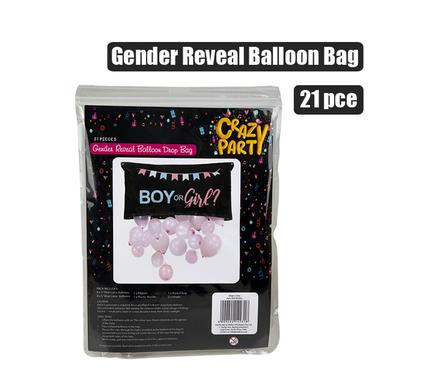 PARTY BALLOON BAG GENDER REVEAL 21PCS