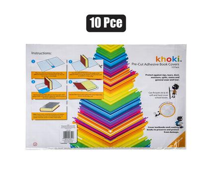 BOOK COVER A4 PRE-CUT ADHESIVE 10PC