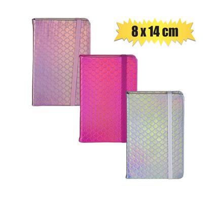 NOTEBOOK W/ELASTIC BAND PATTERN 8x14cm