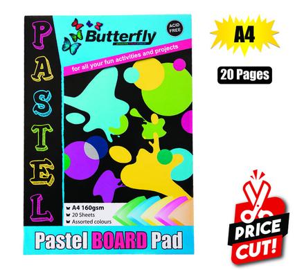 PAPER A4 160GSM 20 SHEETS PASTELS
