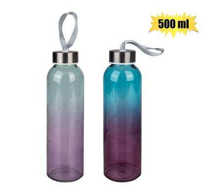 DRINKING-BOTTLE GLS MULTI COL 500ml ASST